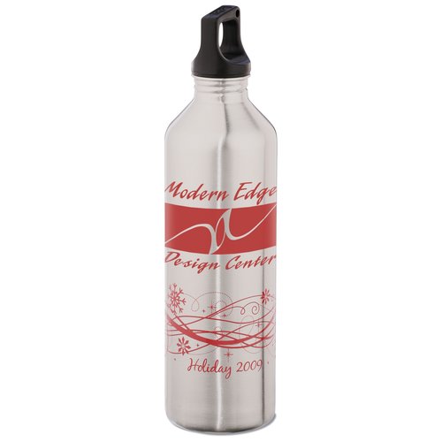 h2go Stainless Steel Bottle - 24 oz. - Hol Design - Silver Main Image