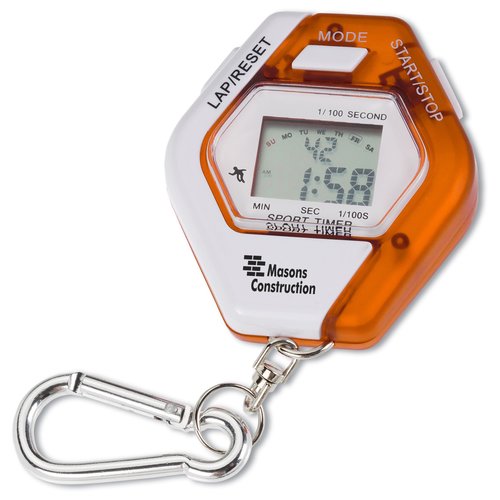Hexa-Grip Stopwatch with Carabiner Main Image