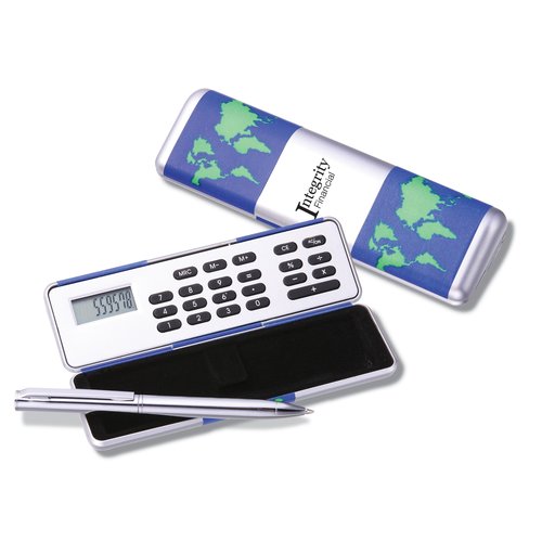 Illusion Series Global Pen/Calculator Set - Closeout Main Image
