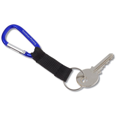 Micro Carabiner Key Tag with Strap Main Image