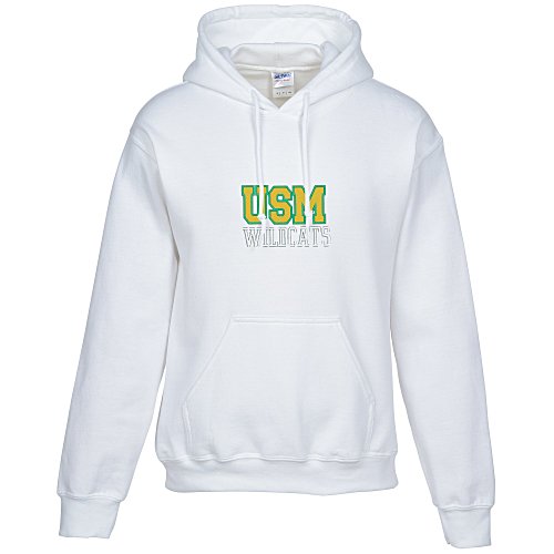 Gildan 50/50 Heavyweight Hoodie - Applique Twill - White Main Image