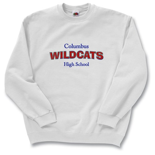 FOL Best 50/50 Sweatshirt - Applique Felt - White Main Image
