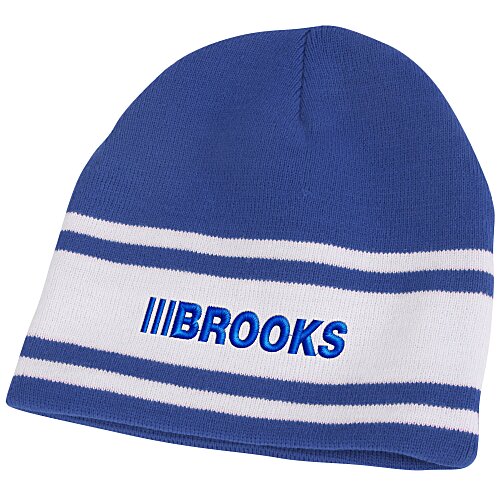 Fine Knit Three Stripe Beanie Main Image