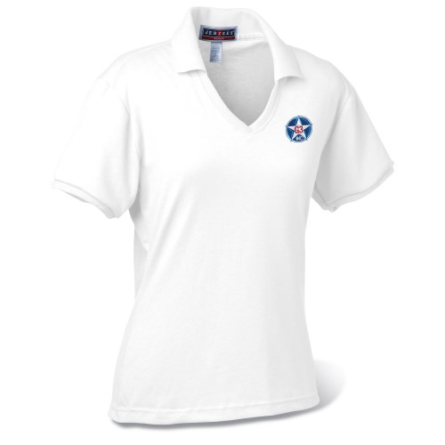 Jerzees Spotshield Johnny Collar Shirt - Ladies' - White Main Image