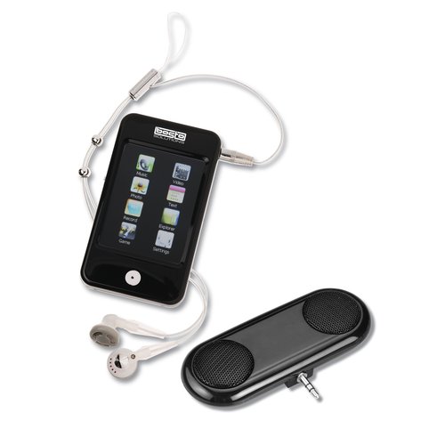 ShockWave Touchscreen MP4 Player - 1GB w/ Free Mini Speaker Main Image