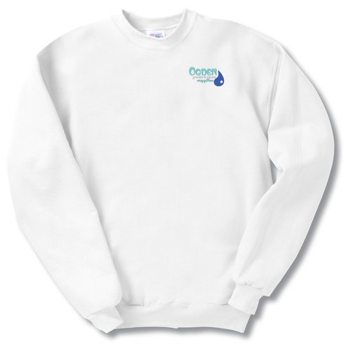 Hanes ComfortBlend Sweatshirt - Embroidered - White Main Image