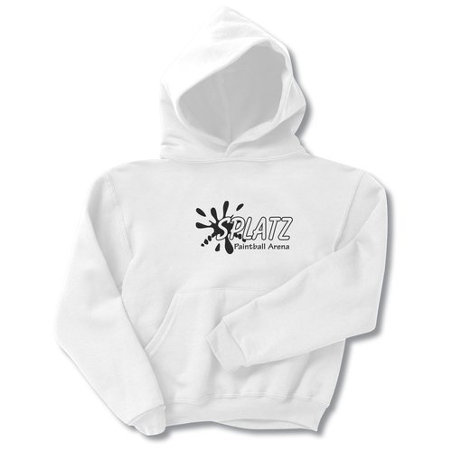 Jerzees NuBlend Hooded Sweatshirt - Youth - Screen - White Main Image
