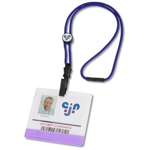 Braided Lanyard with Vinyl Imprint Main Image