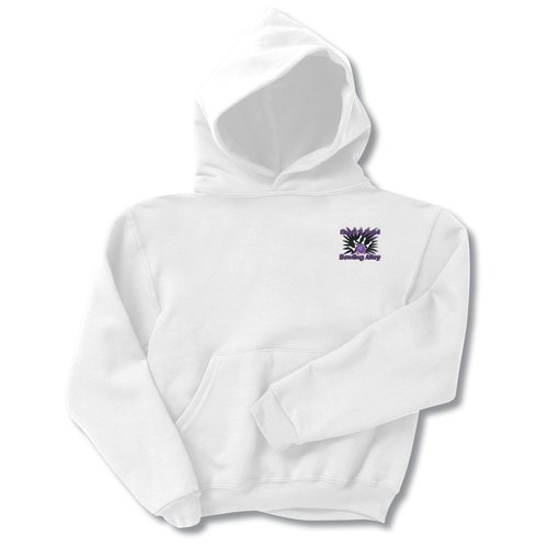 Jerzees Hooded Sweatshirt - Youth - Embroidered - White Main Image