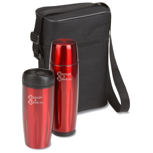 Metro Vacuum Bottle and Travel Mug Gift Set Main Image