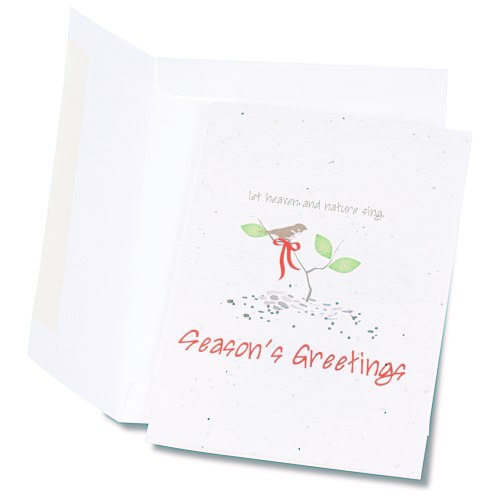Seeded Holiday Card - Let Heaven & Nature Sing Main Image