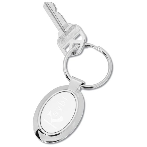 Oval Metal Key Tag Main Image