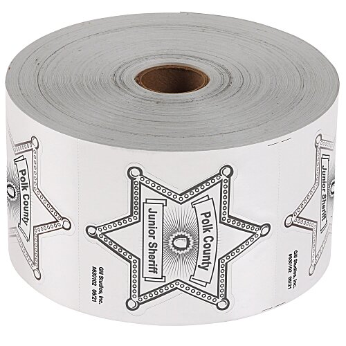 Lapel Sticker by the Roll - Sheriff Badge Main Image