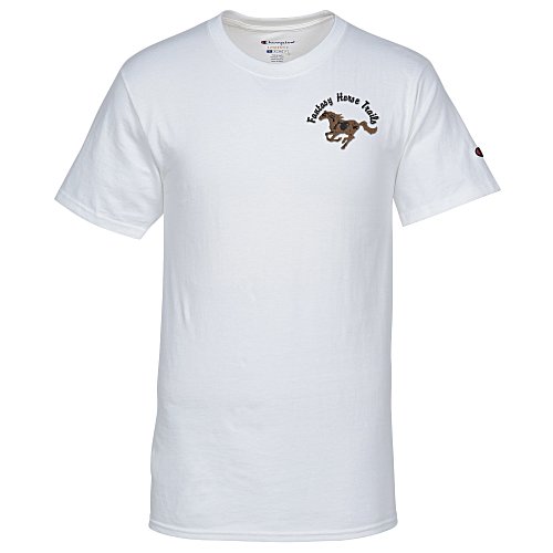 Champion Tagless T-Shirt - Embroidered - White Main Image