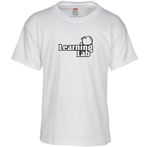 Hanes Essential-T T-Shirt - Youth - Screen - White Main Image