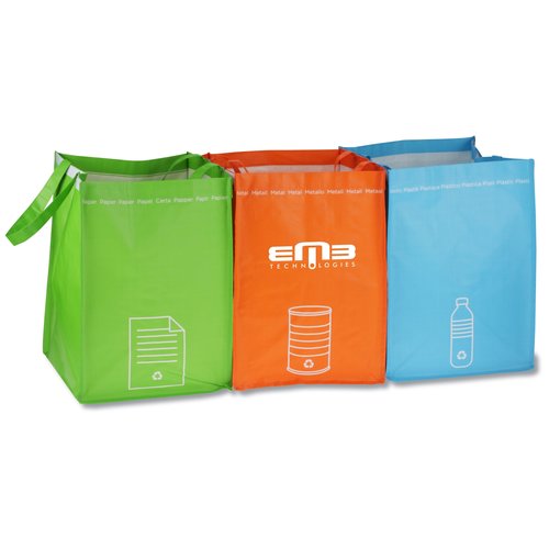 Recycling Bin Tote Set Main Image