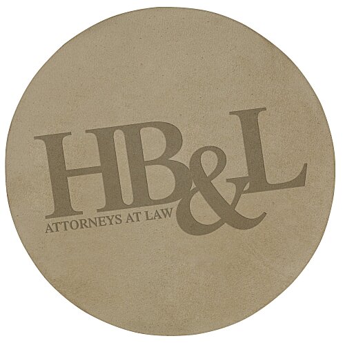 Buff Bonded Leather Coaster Main Image