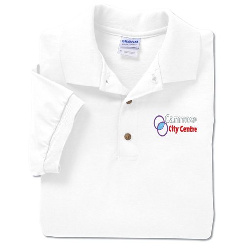 Gildan Cotton Jersey Sport Shirt - Embroidered - White Main Image