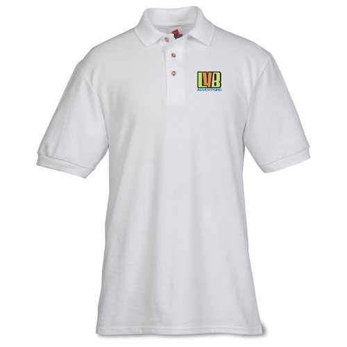 Hanes ComfortSoft Cotton Pique Shirt - Men's - White Main Image