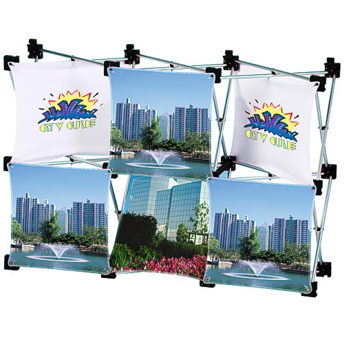 Geometric Junior Pop-Up Tabletop Display - 6-Panel Main Image