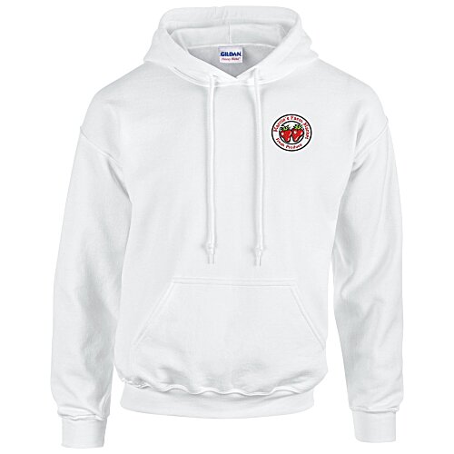 Gildan 50/50 Hooded Sweatshirt - Embroidered - White Main Image