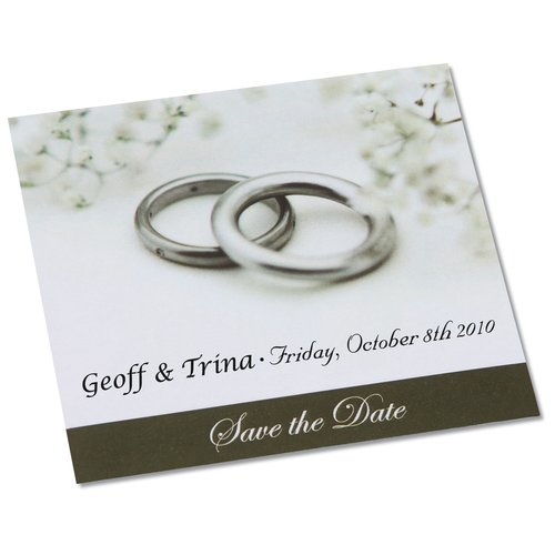 Save the Date Magnet - Wedding Rings Main Image