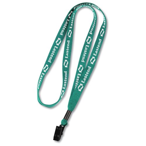 Knit Cotton Lanyard with Metal Bulldog Clip - 1/2" Main Image