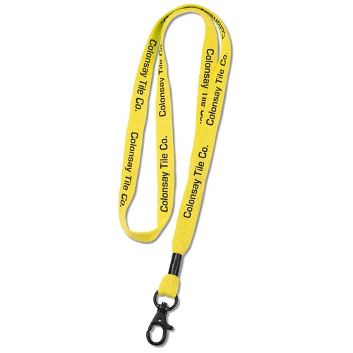 Knit Cotton Lanyard with Metal Swivel Hook - 1/2" Main Image