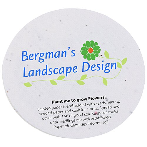 Seeded Paper Coaster - Round Main Image
