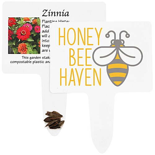 Compostable Seed Stakes - Zinnia Main Image