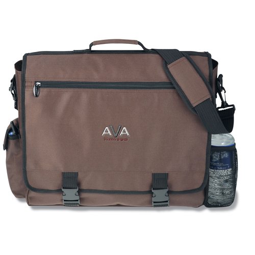 4imprint Business Attache - Brown - Emb - 24 hr Main Image