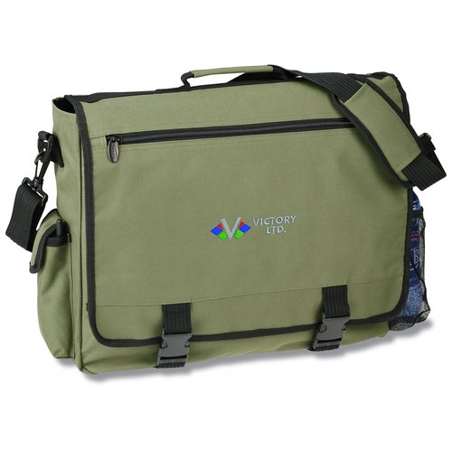 4imprint Business Attache - Olive - Emb - 24 hr Main Image