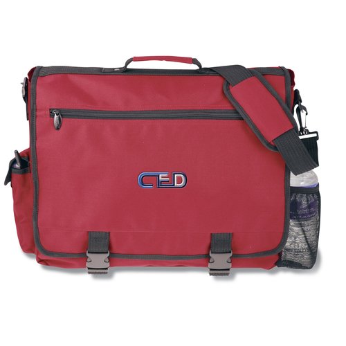 4imprint Business Attache - Red - Emb - 24 hr Main Image