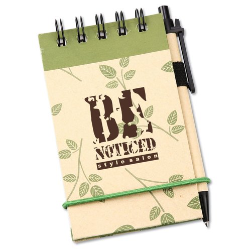 V Natural Geo Jotter w/Pen - Leaves Main Image