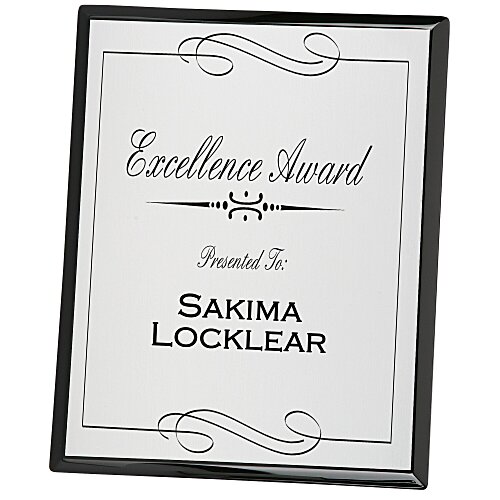 Black Finished Plaque with Aluminum Plate - 10" Main Image