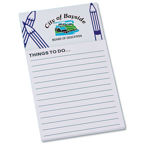 Bic Business Card Magnet with Notepad - Pencils Main Image