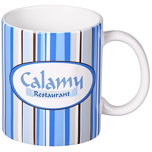 Silver Lake Stripe Designer Mug - 11 oz. Main Image