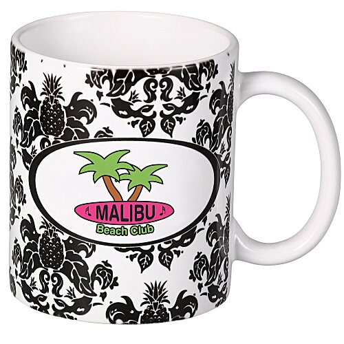 Pineapple Damask Designer Mug - 11 oz. Main Image
