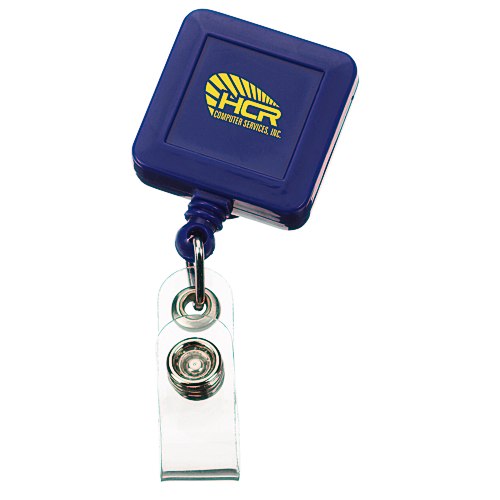 Economy Retractable Badge Holder - Square - Opaque Main Image