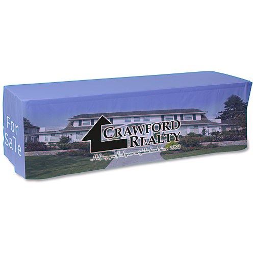 Open-Back Fitted Table Cover - 8' - Full Color Main Image
