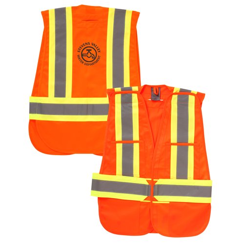 5-Point Vertical Stripe Tear Away Safety Vest - Screen Main Image