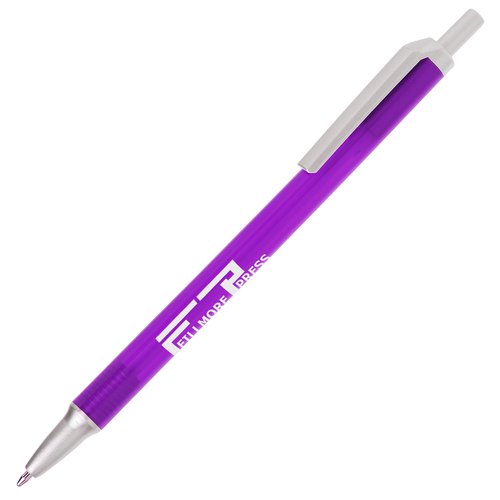 Value Click Pen - Translucent - Silver - 24 hr Main Image