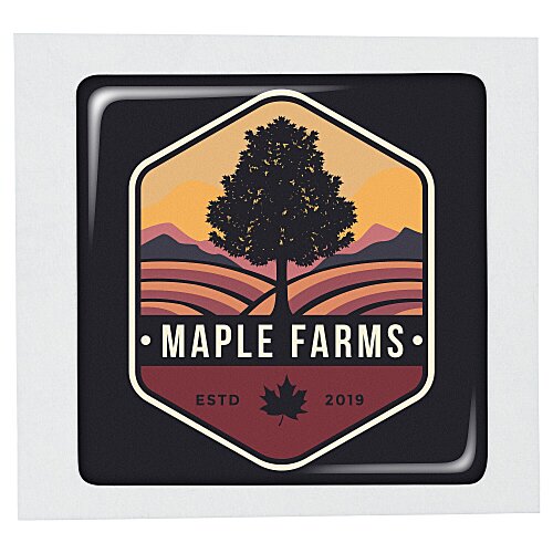 Dome Sticker - Square - 1 1/16 inches x 1 1/16 inches Main Image