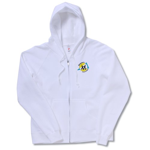Hanes Full-Zip Hoodie - Ladies' - White Main Image