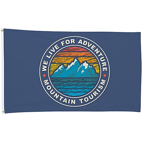 USA Made Full-Color Flag with Grommets - 3’ x 5’ - 1-Sided Main Image