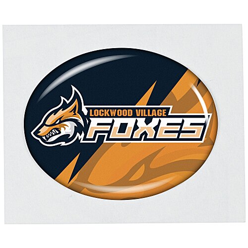 Dome Sticker - Oval - 1 1/8 inches x 7/8 inches Main Image