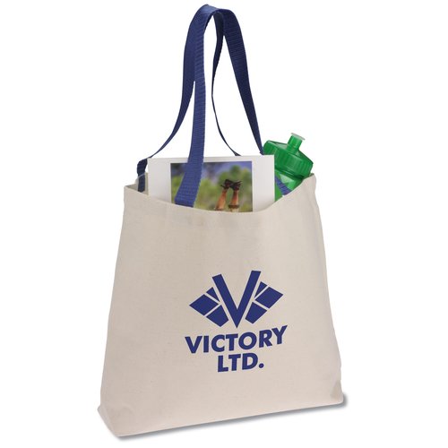 Colored Handle Tote - Overstock Main Image