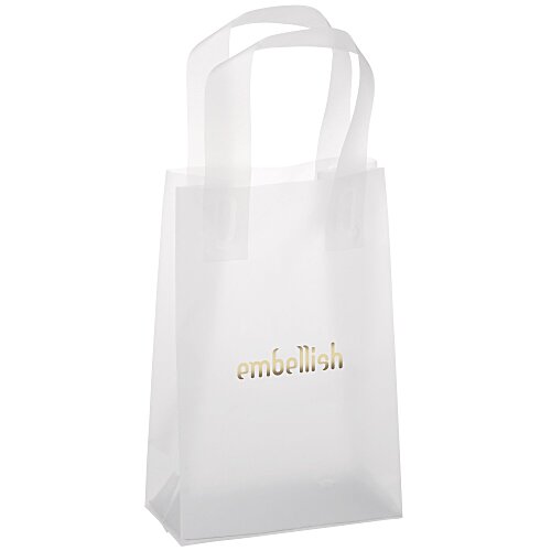Soft-Loop Frosted Clear Shopper - 8" x 5" - Foil Main Image