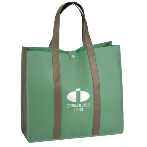 Two-Tone Folding Shopper Tote Main Image