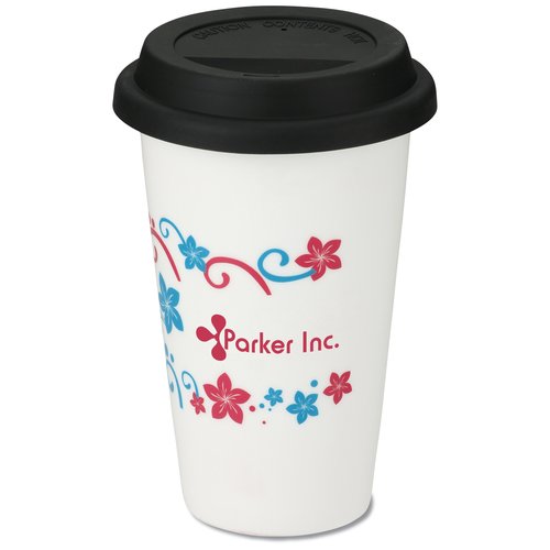 Terra Coffee Cup - 11 oz. - Flowers Main Image